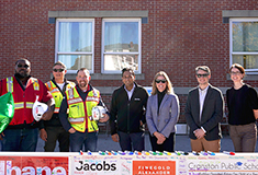 Finegold Alexander and project team celebrate <br>beam signing for 100,000 s/f Gladstone Elementary School